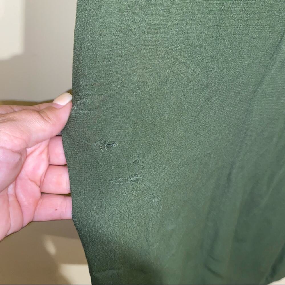 MELLODAY green velvet mini dress S - Picture 3 of 5